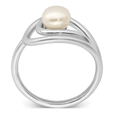 Sterling Silver Freshwater Cultured Pearl Ring – view 2