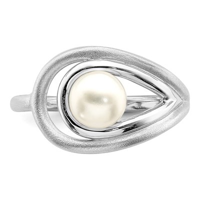 Sterling Silver Freshwater Cultured Pearl Ring – view 4