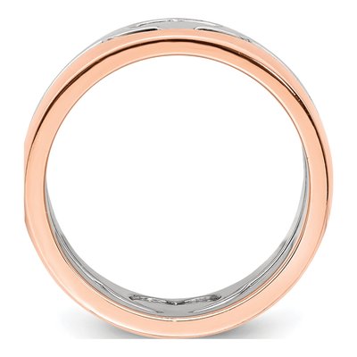 Rose Gold-Plated Sterling Silver Double Heart Ring – view 2
