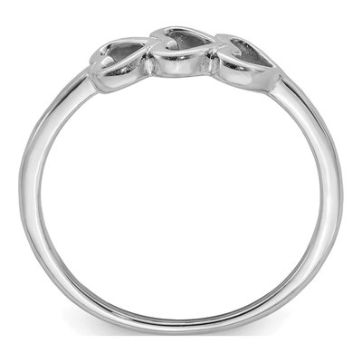Sterling Silver Hearts Ring – view 3