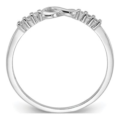Sterling Silver CZ Infinity Ring – view 3
