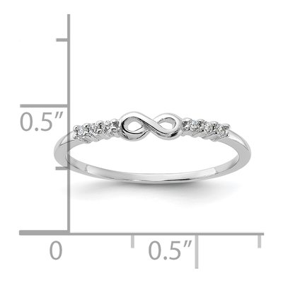 Sterling Silver CZ Infinity Ring – view 5
