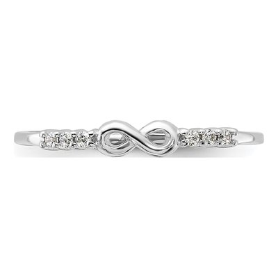 Sterling Silver CZ Infinity Ring – view 6
