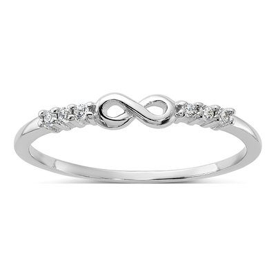 Sterling Silver CZ Infinity Ring