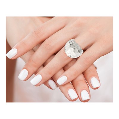 Sterling Silver Textured Ring – view 7