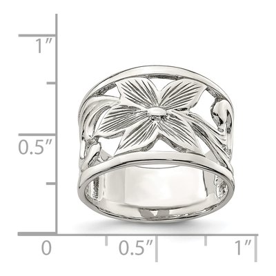 Sterling Silver Flower Ring – view 5