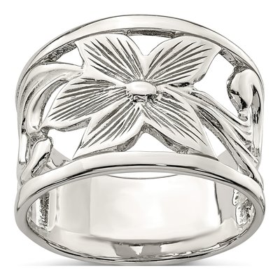 Sterling Silver Flower Ring
