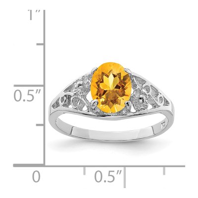Sterling Silver Citrine Ring – view 4