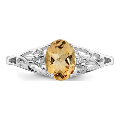 Sterling Silver Citrine Ring – view 6