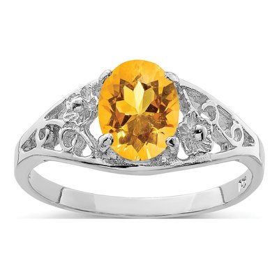 Sterling Silver Citrine Ring