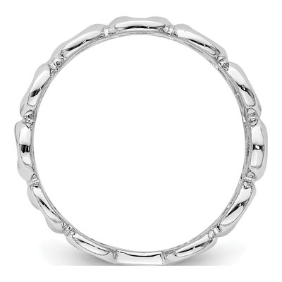 Sterling Silver Fancy Swirls Band Ring – view 3