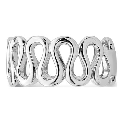 Sterling Silver Fancy Swirls Band Ring – view 4