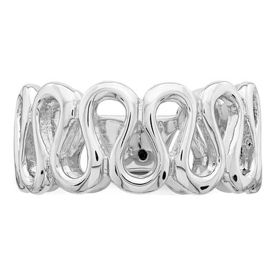 Sterling Silver Fancy Swirls Band Ring – view 5