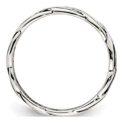 Sterling Silver 4.8mm Antiqued Celtic Band – view 3