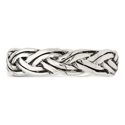 Sterling Silver 4.8mm Antiqued Celtic Band – view 4