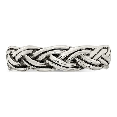 Sterling Silver 4.8mm Antiqued Celtic Band – view 5