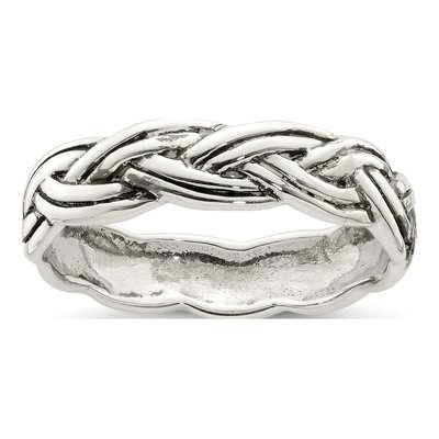 Sterling Silver 4.8mm Antiqued Celtic Band