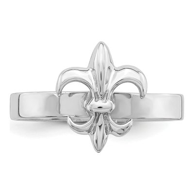 Sterling Silver Fleur de Lis Ring – view 5
