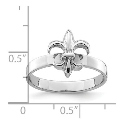 Sterling Silver Fleur de Lis Ring – view 6