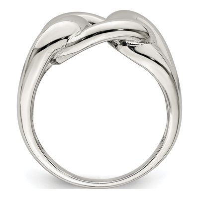 Sterling Silver Linked Knot Ring – view 3