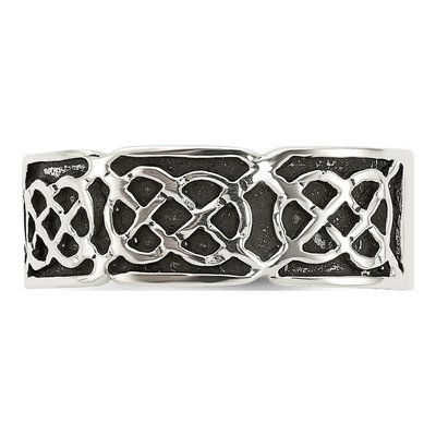 Sterling Silver Antiqued Celtic Ring – view 4