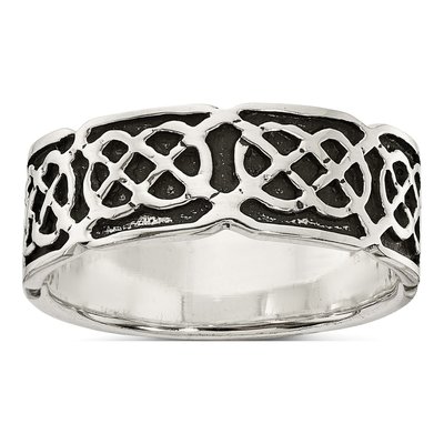 Sterling Silver Antiqued Celtic Ring