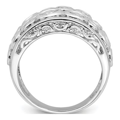 Sterling Silver CZ Bezel-Set Fashion Ring – view 3