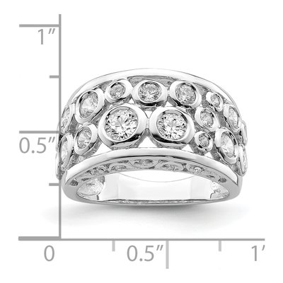 Sterling Silver CZ Bezel-Set Fashion Ring – view 4