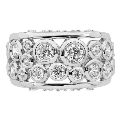 Sterling Silver CZ Bezel-Set Fashion Ring – view 6