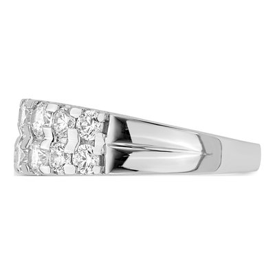 Sterling Silver CZ 2-Row Ring – view 5