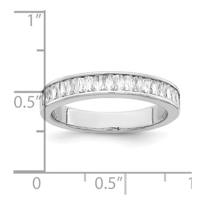 Sterling Silver CZ Baguette Ring – view 6