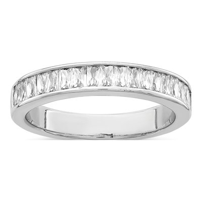 Sterling Silver CZ Baguette Ring