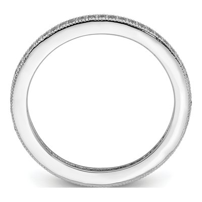 Sterling Silver CZ Eternity Ring – view 3