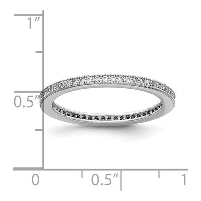 Sterling Silver CZ Eternity Ring – view 5