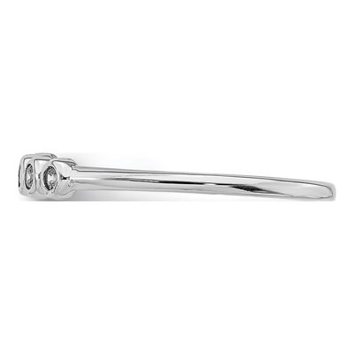 Sterling Silver CZ 5-Stone Bezel Ring – view 4