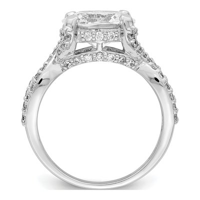 Sterling Silver CZ Oval Ring – view 2