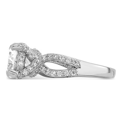 Sterling Silver CZ Oval Ring – view 3