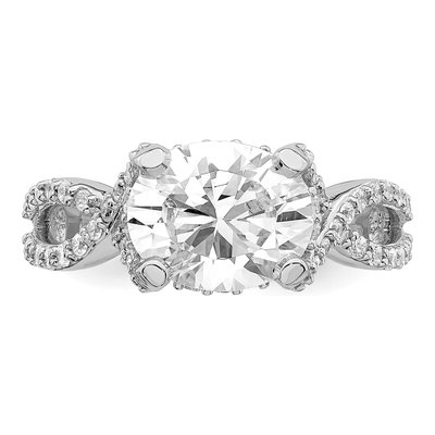 Sterling Silver CZ Oval Ring – view 4