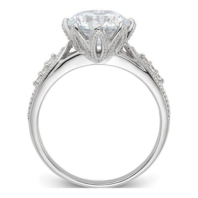 Sterling Silver CZ Engagement Ring – view 3