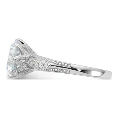 Sterling Silver CZ Engagement Ring – view 4