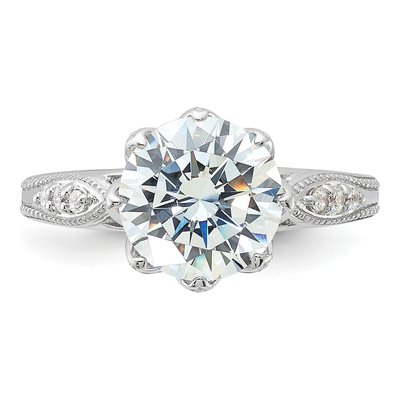 Sterling Silver CZ Engagement Ring – view 5