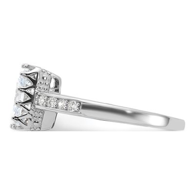 Sterling Silver CZ Square Ring – view 4