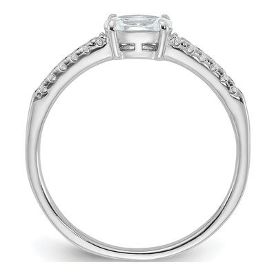Sterling Silver CZ Oval Ring – view 3