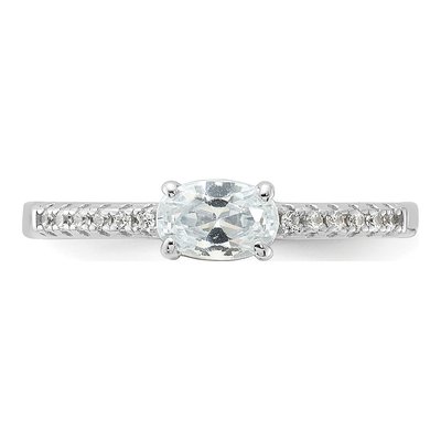 Sterling Silver CZ Oval Ring – view 5