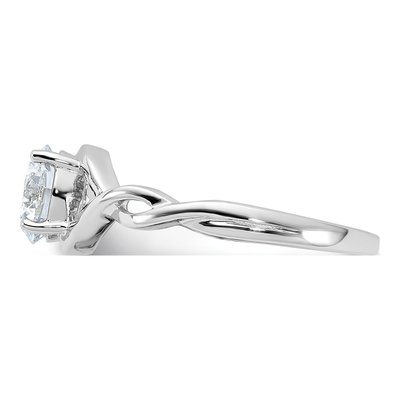 Sterling Silver CZ Twisted Ring – view 4