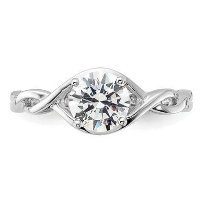 Sterling Silver CZ Twisted Ring – view 5