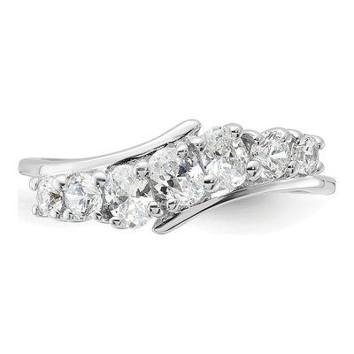 Sterling Silver CZ 7-Stone Ring – view 5