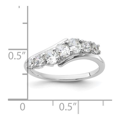 Sterling Silver CZ 7-Stone Ring – view 6