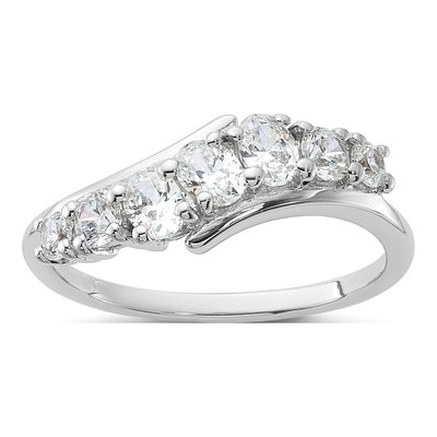 Sterling Silver CZ 7-Stone Ring