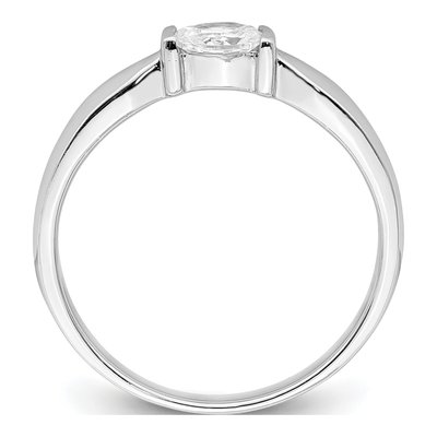 Sterling Silver CZ Oval Ring – view 2